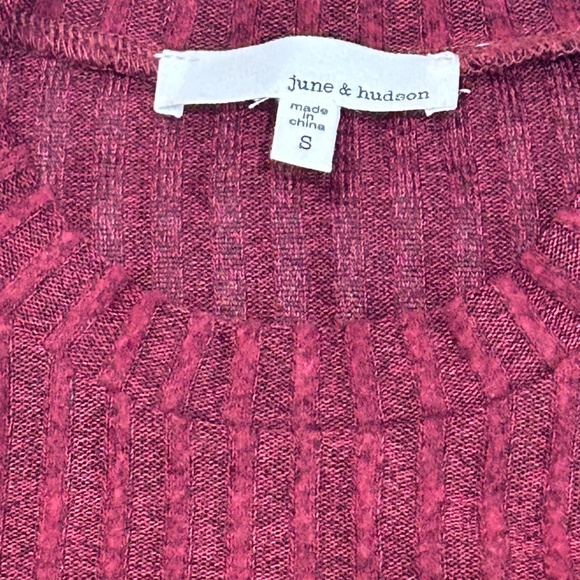 Jane & Hudson Women's Burgundy With Belly Button Shirt Knot Size Small New W Tag - Picture 8 of 12